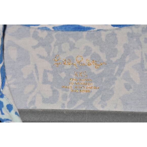 LILLY PULIZER $138‎ Sadie Polo Shirt Dress Blue Peri Turtley Awesome XXS - Picture 3 of 3